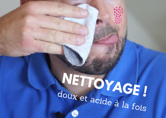 homme nettoyage acné